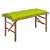 Panchina da giardino pieghevole in legno di bambù con cuscini in verde brillante 118 cm VidaXL