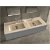 Lavatório bancada para móvel de casa de banho sem painel 2 pias opção de escolher a cor SENDA Resigres