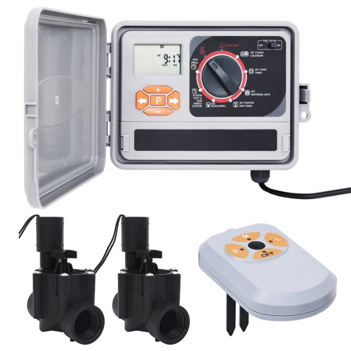Controlador inteligente de riego con sensor de humedad y válvula solenoide VidalXL