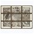 Conjunto de 9 cuadros de mapa rústico en MDF y madera de abeto de 210x150x3 cm marrón Forme