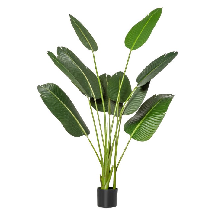Planta Bananera artificial de 160cm con maceta apta exterior e interior verde Homcom