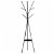 Perchero de pie metálico de diseño compacto en forma de árbol con nueve ganchos negro Homcom