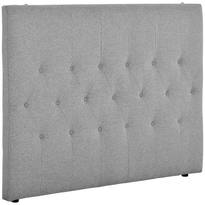 Cabecero de cama tapizado y acolchado con dos formas de uso en color gris Homcom