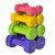 Pack de pesos hexagonais de 4 3 2 e 1 kf de aço e plástico rosa violeta amarelo e verde Homcom