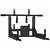 Barra de musculação para flexão de montagem em parede carga 120 kg para casa ou ginásio de aço preto Homcom