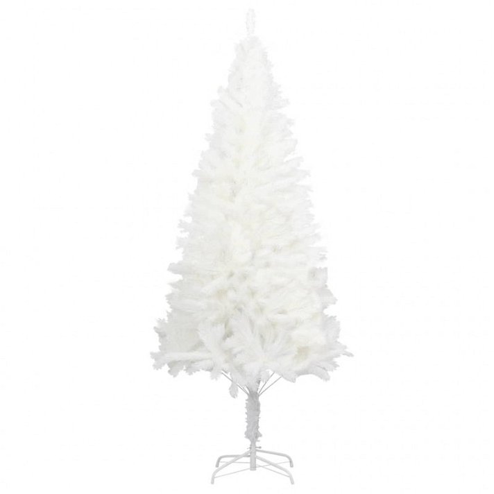 Árbol artificial de Navidad con hojas realistas color blanco de 240 cm de altura Vida XL