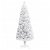 Árbol de navidad artificial de plástico PVC blanco con luz LED blanca y fibra óptica Vida XL