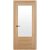 Puerta para interior RUSTICA fabricada en madera de pino maciza con barnizado vidriera Toledo-V
