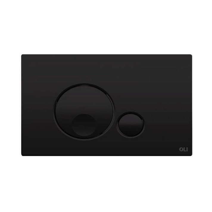 Placa pulsadora de descarga doble para cisternas empotradas Globe soft touch negro OLI