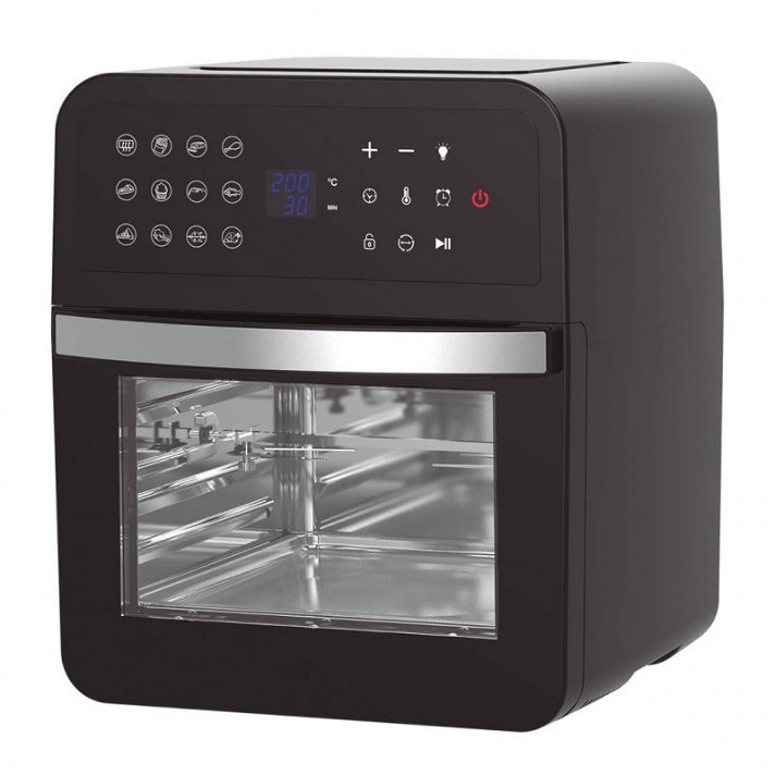 GSC Hopen 12L air fryer with accessories and LED touchscree in a black finish