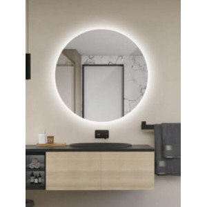 Armario para baño con espejo y LED laterales 2 puertas 62x60 cm blanco  brillante VidaXL